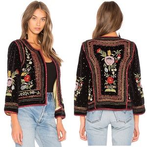 Graham & Spencer Adar Embroidered Velvet Jacket